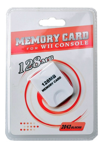 Memory Card 128 Mb Tarjeta De Memoria Para Gamecube Wii Blan