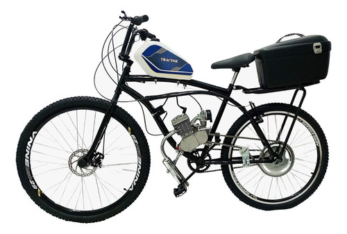 Bicicleta Motorizada 5 Litros Dualbrake Coroa52 Aro29 Cargo Cor Azul Storm