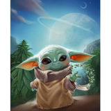 Kit De Pintura 5d Con Diamantes Star Wars Baby Yoda