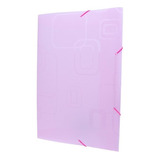 Carpeta Plástica Oficio 3 Solapas Con Elastico Color Pastel Color Rosa