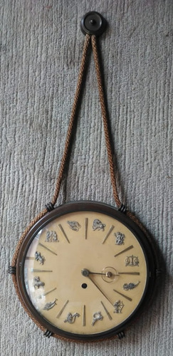 Reloj De Pared Vintage 1950's. Cuerda 8 Días Origen Alemania