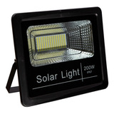 Lámpara Panel Solar Exterior Led 200w 6500k Luz Blanca Ip67 Color Negro