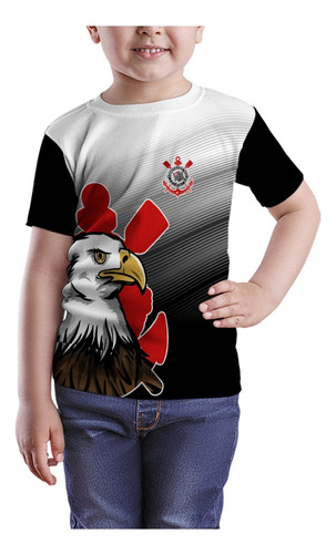 Camisa Corintian.s Blusa Torcida Futebol Time Infantil Mod 2