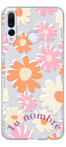 Funda Para Huawei  Flores Margaritas Para Mujer Con Nombre