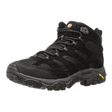 Botas - Merrell Men's Moab 2 Vent Mid Hiking Boot, Black Nig