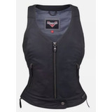 Victory Motorcycle Chaleco De Piel Para Mujer Borderland  