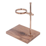 Pour Over Stand Coffee Station Rose Gold Dripper Wood Bass