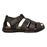 Sandalias Ojotas Hombre Cuero Livianas Y Cómodas Art 82505