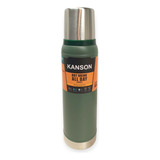 Termo Kanson 1 Litro Pico Cebador Doble Capa Acero Inox Color Verde