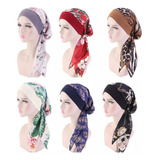 6 Turbantes Gorros Dama Mujer Oncologicos Quimio Alopecia