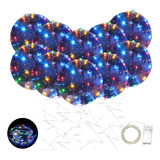 10 Globos Burbuja Cristal Con Luz Transparente Led Luminoso