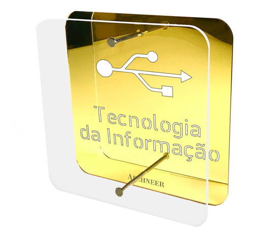 Quadro 3d Tecnologia Da Informação Presente Profissão Ti