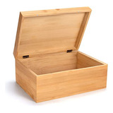 Pequeña Caja De Madera Natural Para Manualidades Con Tapa, 