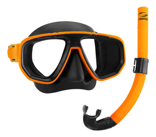 Kit Dua Seasub, Máscara Snorkel Mergulho Pesca Sub