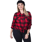 Camisa Xadrez Moda Feminina Plus Size G1 E G2 Super Oferta