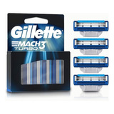 Carga Para Lâmina Gillette Mach3 Turbo - 4 Un