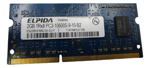 Mamoria Ram Elpida 2gb 1rx8 Pc3-10600s-9-10-b2 Ddr3 Sodimm