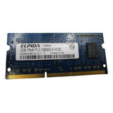 Mamoria Ram Elpida 2gb 1rx8 Pc3-10600s-9-10-b2 Ddr3 Sodimm