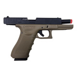 Pistola Gbb We G18 Gen 4 Tan 6mm  Blowback Airsoft 