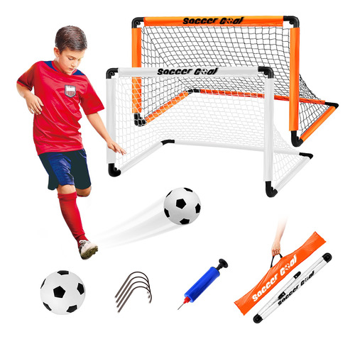 Portería De Futbol Para Niños 2pcs, Portería Portátil