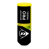 Tubo Pelotas Padel Dunlop Pro X3 Paddle Alta Duracion