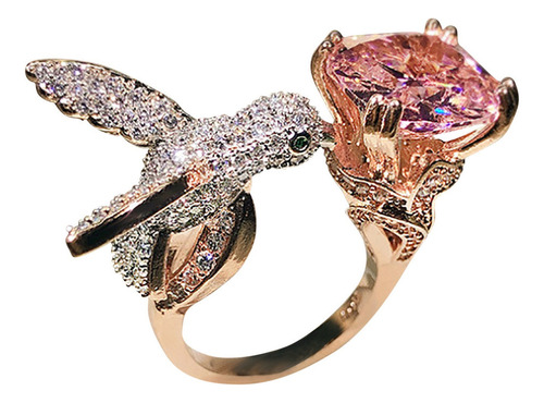 Anillo De Recuerdo Con Colibrí De Ley Para Mujer