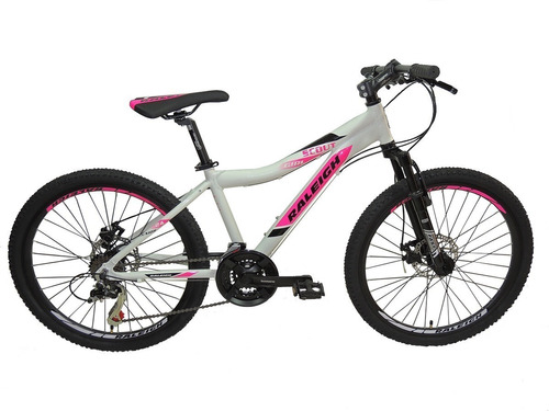 Mountain Bike Infantil Raleigh Mtb Scout  2023 R24 21v Frenos V-brakes Cambios Shimano Color Blanco/rosa  