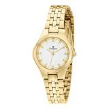 Relógio Feminino Champion Dourado Original Cn25458h