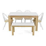 Set De Comedor Voru 6p Con Sillas Dallas Y Butaco Voru