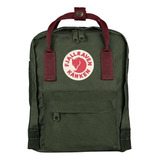 Mochila Kanken Fjallraven Mini 7 L Green Ox Red + Regalo