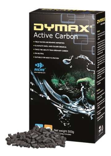 Carbon Activo 500grs Dymax Activado Filtro Acuarios Peces