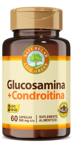 Glucosamina + Condroitina - 60 Cápsulas - Naturelab Sabor Sin Sabor