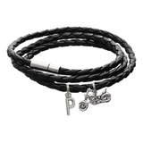 Pulsera Brazalete Collar Dije Motocicleta Chopper Moto Letra