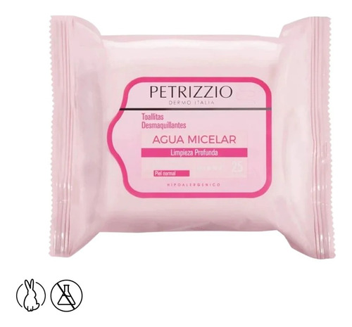 Toallitas Desmaquillantes Agua Micelar Petrizzio Crueltyfree