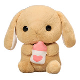 Peluche De Conejo Bebé Con Mamila 35 Cm 