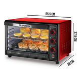 Horno De Mesa Eléctrico Telefunken Tf E650c 60l Rojo 220v-240v