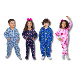 Macacão Pijama Unisoft Infantil Menino Menina 4-8 Anos Frio