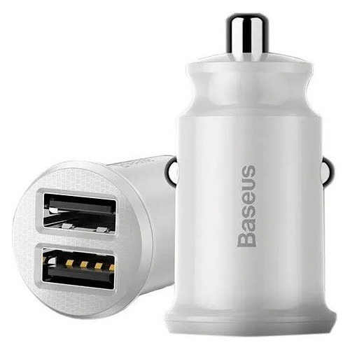 Carregador Usb Duplo Veicular Baseus Mini Turbo 3.1a Rapido