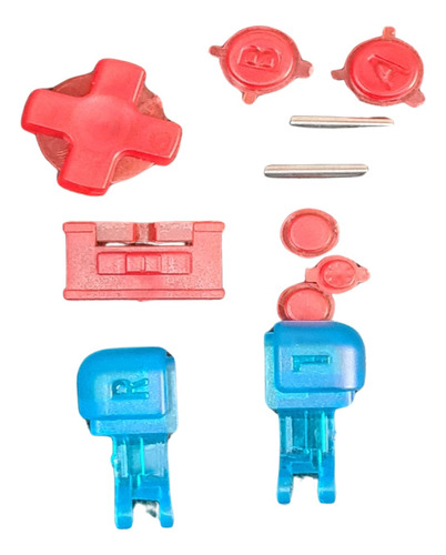 Botones Colo Azul Rojo Transparente Para Game Boy Advance Sp