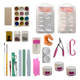 Kit Uñas Acrílicas, Esmaltado, Básico, Manicure 23 Piezas