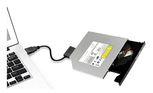 Cabo Adaptador Usb Para Cd / Dvd Gravador Notebook Sata 