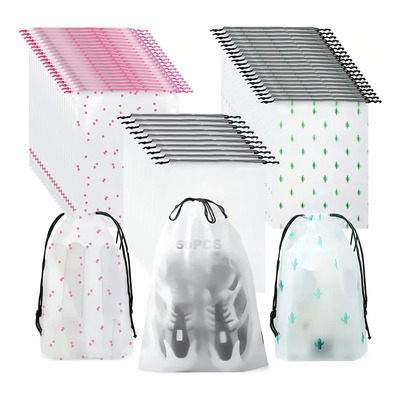 50pzs Cubre Polvo Bolsas De Viaje Impermeables Para Zapatos