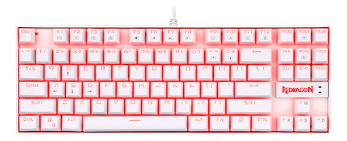 Teclado Mecânico Redragon Kumara Single Color Branco Blue