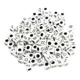 50gr Cuentas Plasticas Zodiaco 7mm Cubo Blanca Bijou Prula