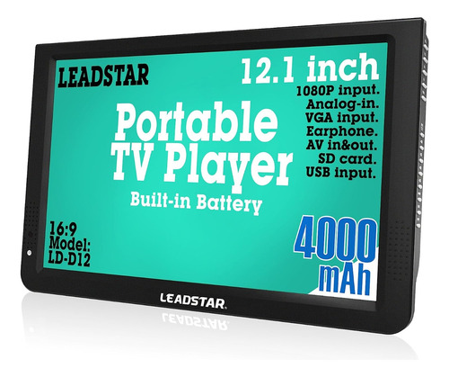 Mini Televisor Digital Portátil Leadstar Atsc Antena Tv 12''
