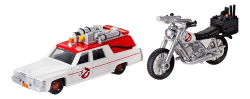 Conjunto Hot Wheels 1:64 Ghostbuster Ecto 1º/2º Ghosbuster, Cor Branca