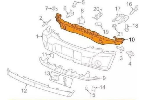Viga Parachoques Delantero ,cherokee Kk , 08 Al 14, Original Foto 4