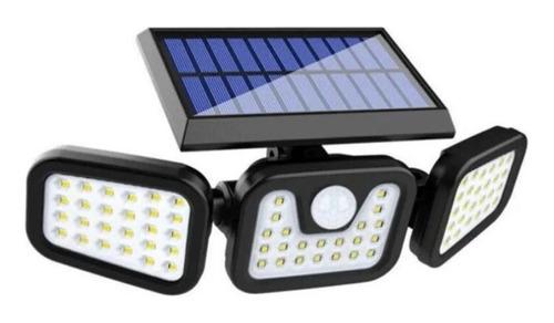 Foco Lampara Led Exterior Solar 3 Paneles 