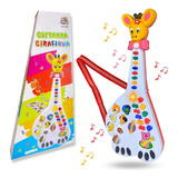 Guitarra Infantil Musical Luz Som Animais Piano Fazendinha