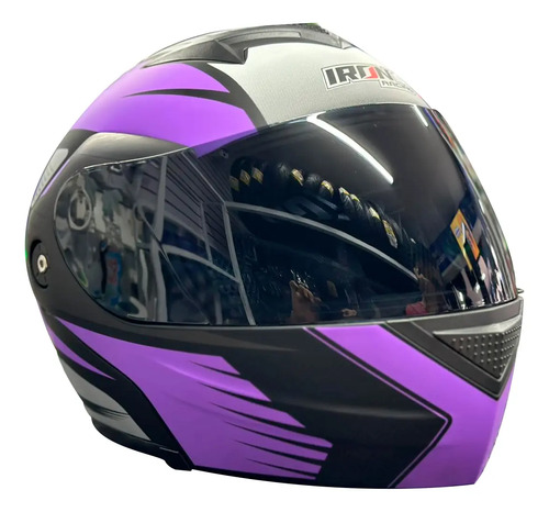 Casco Abatible Iron Racing Ir108 Dot Airfoil Violeta